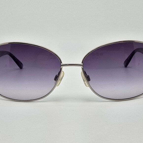 Bebe BB7054 Delicious Silver Purple Cheetah Print Frame Purple Lens Sunglasses - Picture 2 of 13